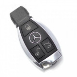 Carcasa Cheie Smartkey Mercedes Benz 3 Butoane Cromat Model nou AutoProtect KeyCars, Oem