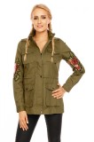 C551-14 Jacheta vintage accesorizata cu broderie florala, M, M/L, S/M, XL