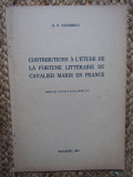 CONDEESCU - CONTRIBUTIONS A L ETUDE DE LA FORTUNE LITTERAIRE DU CAVALIER