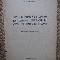 CONDEESCU - CONTRIBUTIONS A L ETUDE DE LA FORTUNE LITTERAIRE DU CAVALIER