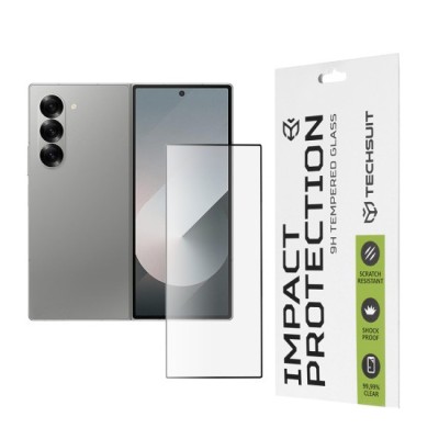 Folie pentru Samsung Galaxy Z Fold6 - Techsuit 111D Full Cover / Full Glue Glass [Outside Screen] - Black foto