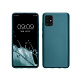 Husa din silicon kwmobile pentru Samsung Galaxy A5, Albastru Caraibe metalic - RESIGILAT
