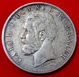 Rom&acirc;nia, 5 Lei 1881, Argint.