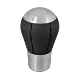 Nuca schimbator Kika, Lampa, Piele ecologica/Aluminiu, 15 mm/33mm, Negru/Argintiu