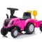Tractor premergator New Holland, cu remorca, roz