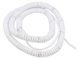 Cablu Spirălat Alb 2x1mm2 PUR 1m-3,5m