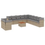 Cumpara ieftin Patio Sofa Set 11-Locuri Amestec de bej si gri deschis