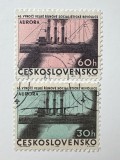 Cehoslovacia 1962 Aniversarea a 45-a a Revoluției din Octombrie Cuirasatul Aurora Pereche 30h &amp; 60h Ștampilată - A301