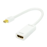 CABLU video LOGILINK, adaptor Mini-DisplayPort (T) la HDMI (M), 15cm, rezolutie maxima Full HD (1920 x 1080) la 60 Hz, alb, &quot;CV0036A&quot; (timbru verde 0.