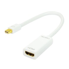 CABLU video LOGILINK, adaptor Mini-DisplayPort (T) la HDMI (M), 15cm, rezolutie maxima Full HD (1920 x 1080) la 60 Hz, alb, &amp;quot;CV0036A&amp;quot; (timbru verde 0. foto
