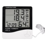 Cumpara ieftin Termometru si higrometru electronic pentru interior, afisaj LCD, masurare temperatura si umiditate, cu alarma, memorie Min Max, suport inclus, aliment