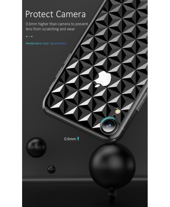 Husa Usams Gelin Series iPhone XS Max Transparent Neagra