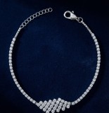 Cumpara ieftin Bratara din Argint 925 , zGlitzy Steps Tennis, - Bratara Tip Tennis cu Insertie Geometrica A n Trepte