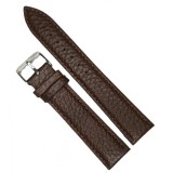 Curea de Ceas din Piele Maro &ndash; Textur? Bizonat? &ndash; 20/22 mm &ndash; Cataram? Argintie &ndash; Lungime M