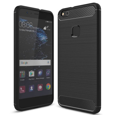 Husa telefon Huawei P10 Lite - Techsuit Carbon Silicone - Black foto