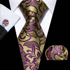 Set cravata + batista + butoni - matase - model 620