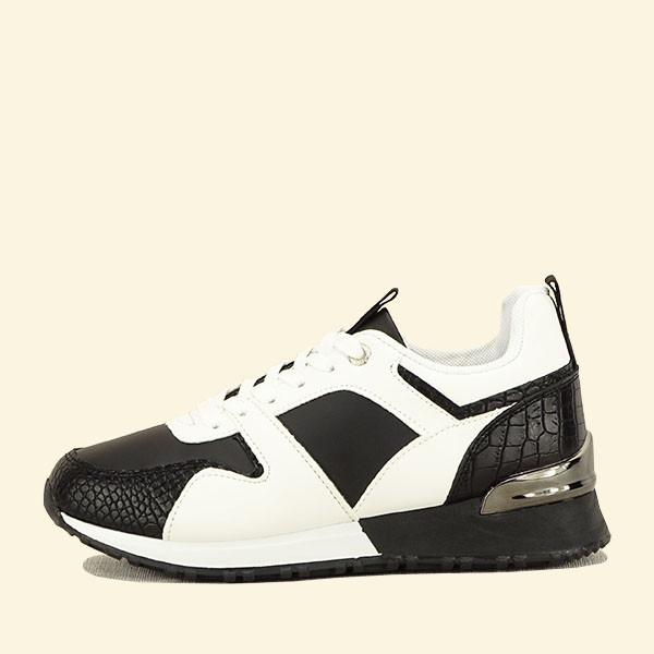 Sneakers alb cu negru Crista M2
