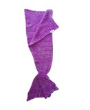Cumpara ieftin Paturica crosetata, tip coada de sirena, 50 x 90, mov cu roz