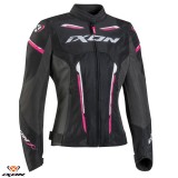 Geaca (jacheta) femei pentru scuter - motocicleta Racing/Roadster Ixon vara model Striker AIR WPL LS culoare: negru/fuchsia (roz) Negru/fuchsia (roz)