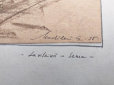 Cumpara ieftin EFTIMIE MODALCA (N.1936,pictor brasovean) LA VITRINA- SEARA/ acuarela 1955, Peisaje, Realism