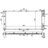 Radiator racire Mazda 626 (Gf/Gw) 06.1987-04.2002/ Mazda 626 Ge 1992-1997 (Motor 1, 8 66/77kw; 2, 0 85/86/100kw); Mazda Mx-6, 1992-1998 (Motor 2, 0 8, SRLine