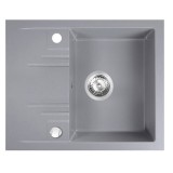 CHIUVETA GRANIT FERRO DRGM48 58GA CU O CUVA SI PICURATOR 58X48CM NISIP MEZZO GRI
