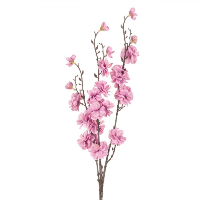 Ramură Artificială Decorative, Model Flori, Culoare Roz, &Icirc;nălțime 90cm