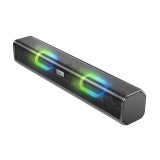 Boxa portabila bluetooth / wireless HOCO Dazzling, Iluminarea LED RGB, 1800 mAh, negru