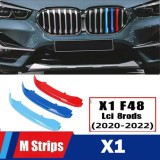 Ornamente Grila Fata BMW X1 F48 LCI (2020-2022), 8 Grile, Plastic