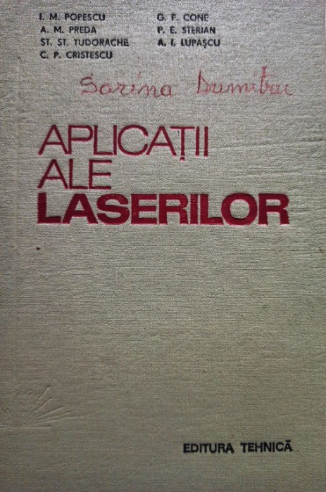 I. M. Popescu - Aplicatii ale laserilor (1979)