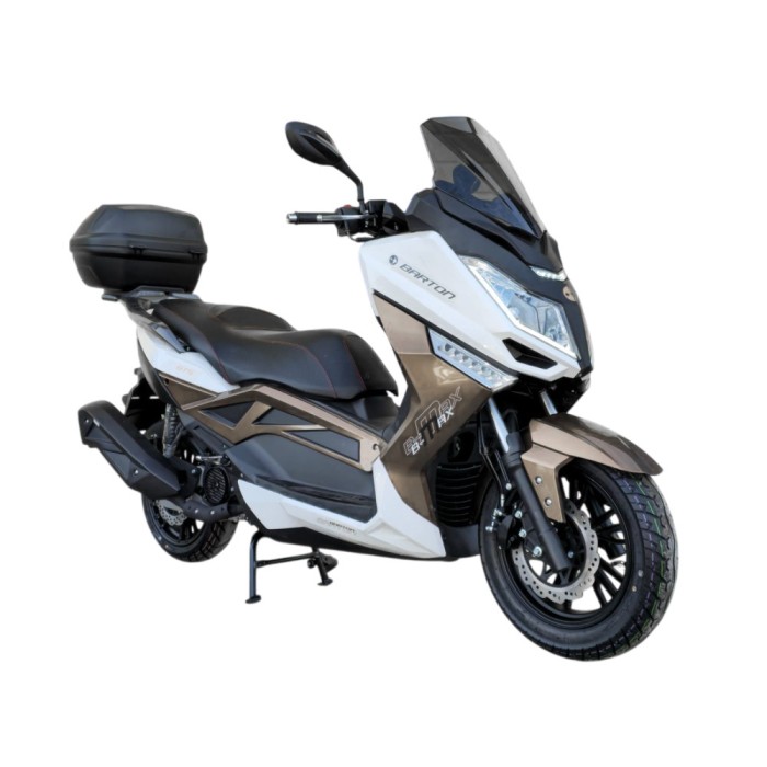 Scuter Barton B-Max 125cc 4T E5 , culoare alb/maro Cod Produs: MX_NEW MXB-MAX125BRTOP