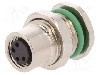 Conector M8, 4 pini, clasa etanseitate IP67, BULGIN - PXMBNI08RPF04APC