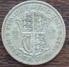 (A836) MONEDA DIN ARGINT ANGLIA - HALF CROWN 1933, REGELE GEORGE AL V-LEA, 14,14 GRAME, PURITATE 500, Europa