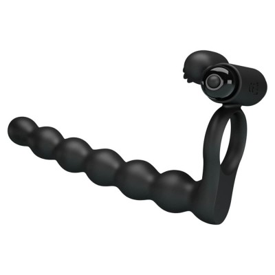 Inel Penis Cu Vibratii/Strap-On Pentru Barbati Hercules Penis Sheath III, Negru, 15 cm foto