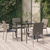 Gossi set mobilier gradina cu perne, 5 piese, negru si gri, poliratan