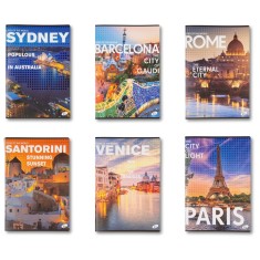 Caiet Design Cities of the world, A4, 60 file, h&acirc;rtie 80gr./mp, copertă carton