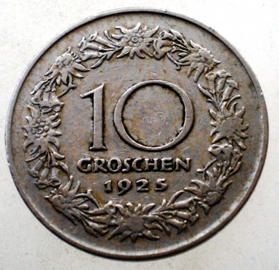 7.137 AUSTRIA 10 GROSCHEN 1925 foto