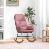vidaXL Scaun balansoar, roz, catifea 4102625
