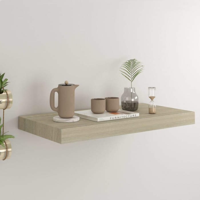 vidaXL Raft de perete suspendat, stejar, 50x23x3,8 cm, MDF