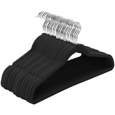 Set 20 de umerase catifelate, acoperite cu catifea moale, culoare neagra foto