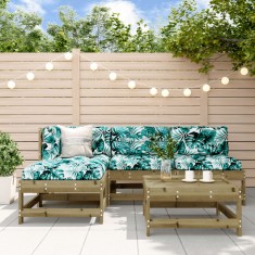 vidaXL Set mobilier relaxare pentru gradina 5 piese lemn de pin tratat foto