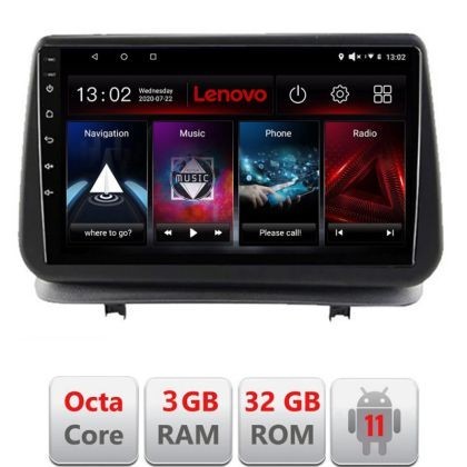 Navigatie Renault Clio 3 2005-2013 Octa Core cu Android Radio Bluetooth Internet GPS WIFI DSP 3+32 GB 4G kit-c LENOVO LITE CarStore Technology