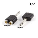 Adaptor 6.35mm Mono Tata la 2x RCA Mama-Conținutul pachetului 1 Bucată