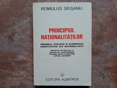 ROMULUS SEISANU - PRINCIPIUL NATIONALITATILOR, 1996 foto