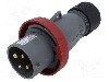 Conector alimentare AC, IEC 60309, IP67, 32A, 460V, 4 pini, AMPHENOL - 2CMA101107R1000