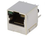 Soclu RJ45 Ecranat cu LED 8p8c THT
