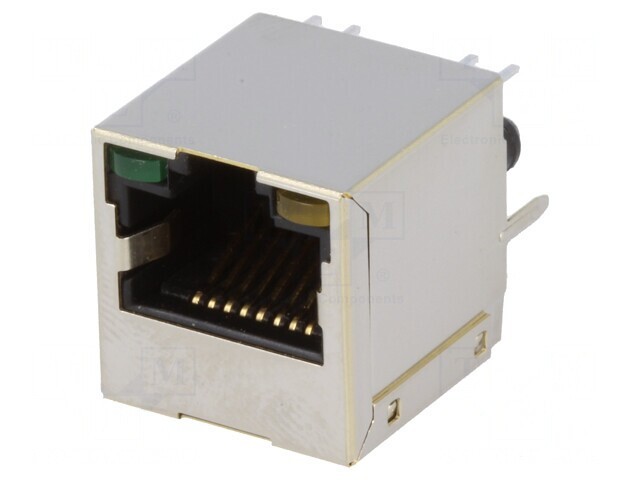 Soclu RJ45 Ecranat cu LED 8p8c THT