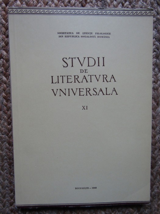 Studii de literatura universala XI