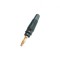 Conector tip banana 4mm tata negru aurit HOME