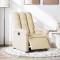 Fotoliu rabatabil electric, crem, material textil - 2